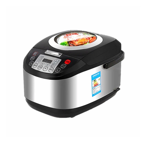 

High-capacity Rice Cooker Smart Electric Pot Soup Porridge Breakfast Maker(Black)