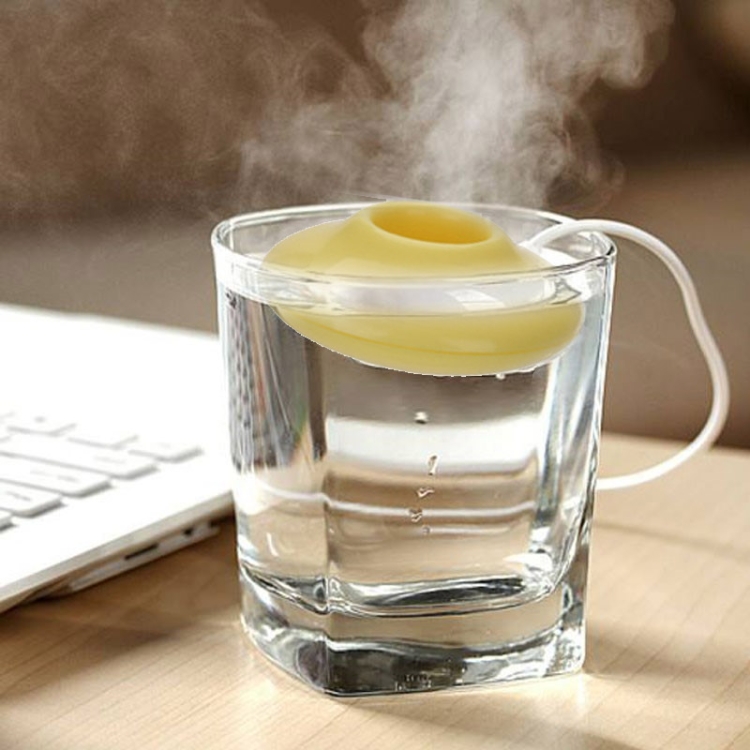 

USB Universal Mini Portable UFO Spacecraft Humidifier Air Purifier Aroma Diffuser, Product Size:51X51X24MM(Yellow)