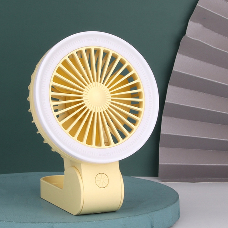 

Foldable Handheld Small Fan Multifunctional Night Light Portable Fan(Yellow)
