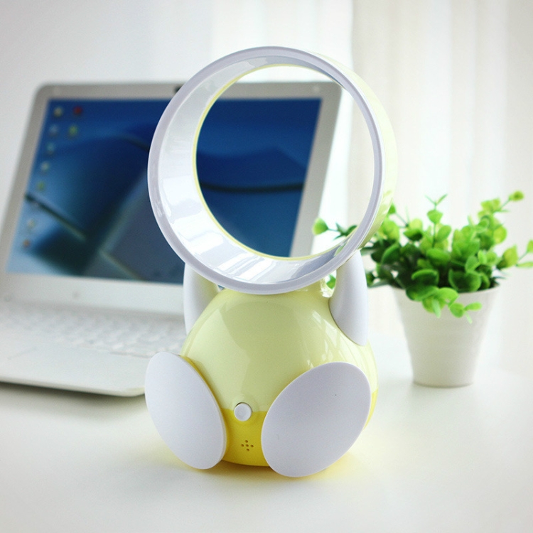 

5V Bladeless Fan Desktop usb Mini Fans Cartoon Portable Small Electric Fan(Yellow)