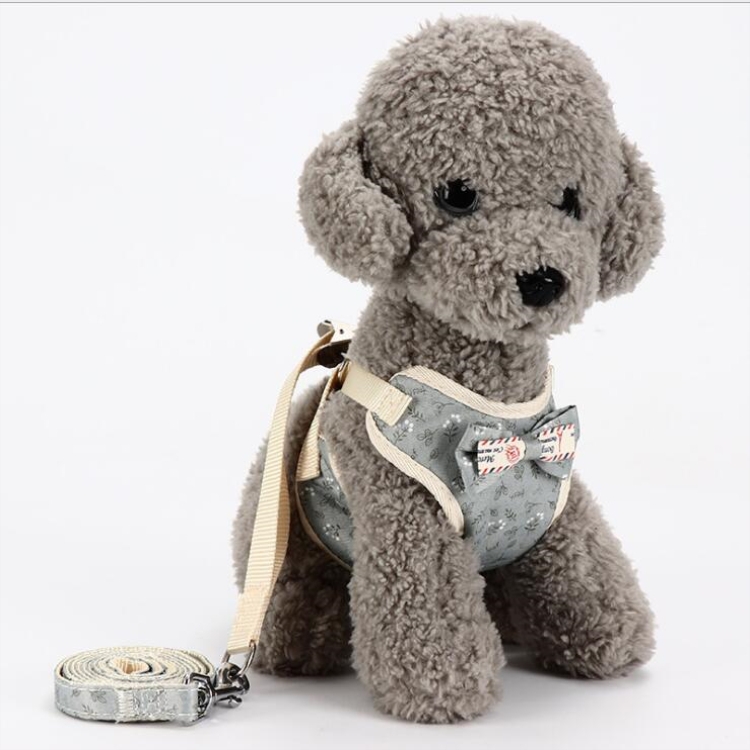 

Universal Dog Back Pet Chest Rope Traction Rope Chain Dog Leash, Size: S(Grey)