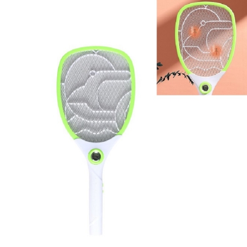 

Rechargeable Large Mesh Multifunctional Electronic Mosquito Swatter, Specification:EU Plug(Green)