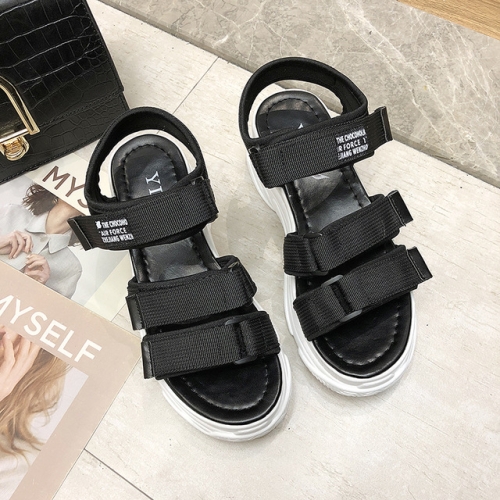 

Thick-Bottomed Muffin Sports Casual Shoes, Shoe Size:37(Black)