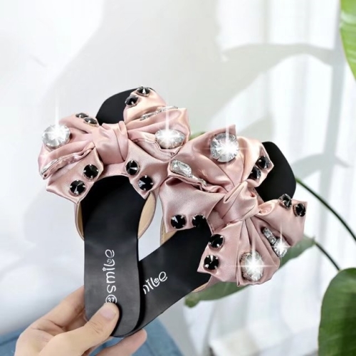 

Rivet Casual Flats Bottom Women Slippers, Shoe Size:36(Pink)