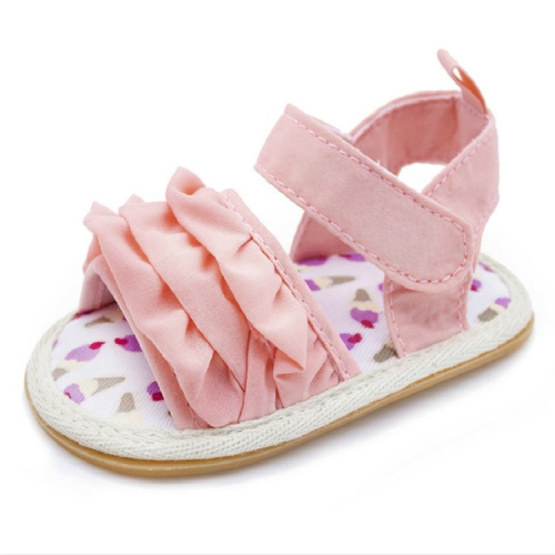 

Baby Flats Sandals Soft Rubber Sole Anti-Slip Summer Shoes, Size:11cm(Pink)