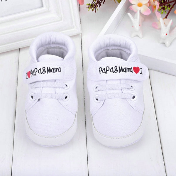 

Baby Infant Soft Sole Canvas Sneaker Toddler Newborn Shoes, Shoe Size: 13cm(White)