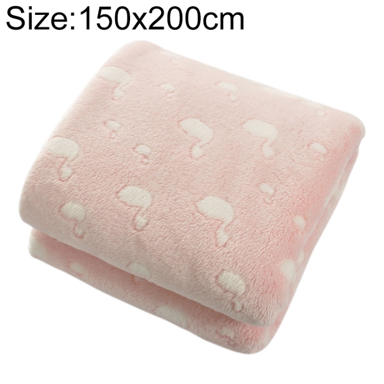 

Summer Thin Coral Flannel Office Nap Blanket, Size:150x200cm(Pink Swan)