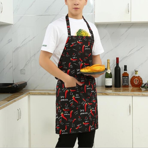 

Chef Aprons Unisex Kitchen Hotel Coffee Shop Bakery Waiter Work Wear, Style:Chili, Size:65x73cm