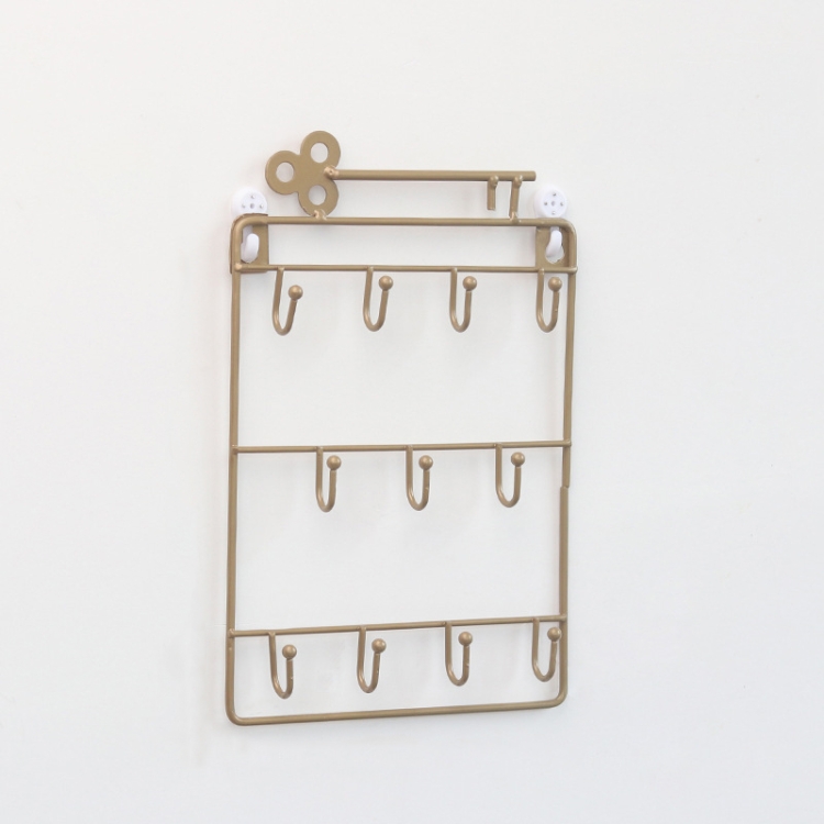 

2 PCS Three-Layer Key Iron Storage Hook Behind The Door Home Decorative Wall Key Hook(Copper)