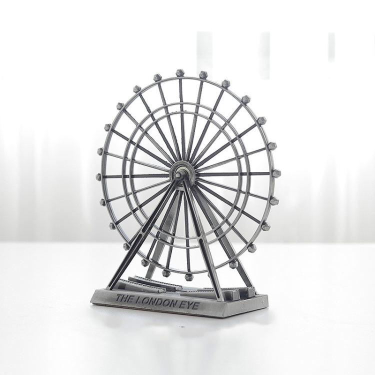 

Wrought Iron Ferris Wheel Ornaments Home Living Room Metal Crafts Decorations( Ancient Silver )