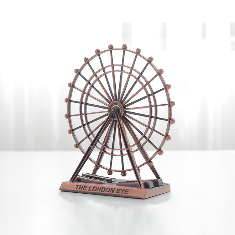 

Wrought Iron Ferris Wheel Ornaments Home Living Room Metal Crafts Decorations( Red Copper )