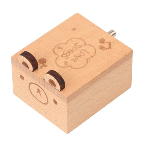 

Wooden Creative Hand Shake Music Box Music Children Birthday Gift Student Gift(Little Bear )