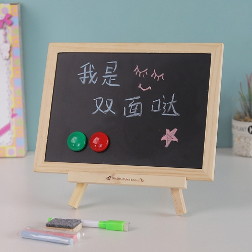 

Wooden Double-sided Magnetic Small Blackboard Children's Drawing Board Home Message Board