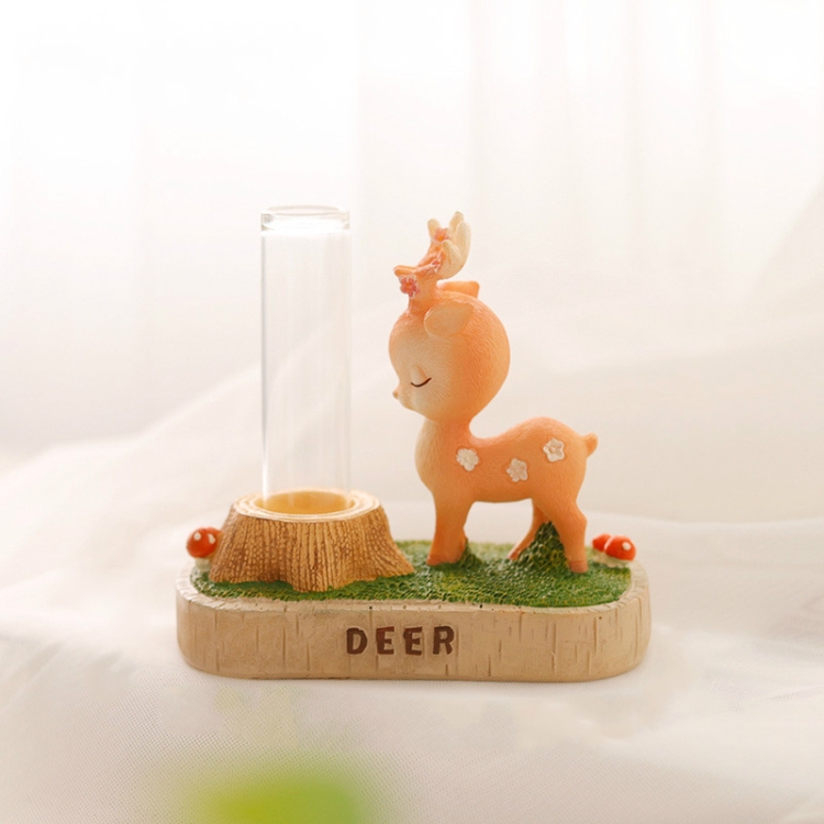 

Cute Cartoon Deer Multi-function Pen Holder Resin Decoration( Dream Deer Hydroponic B)
