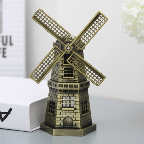 

Metal Crafts Windmill Model Ornaments Decoration(Bronze )