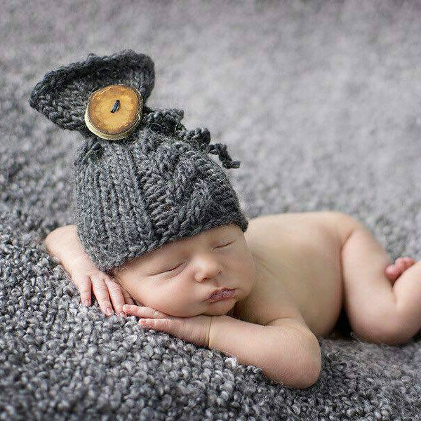 

Cartoon Animal Shape Children Photography Hand-knitted Wool Cap(Fish)
