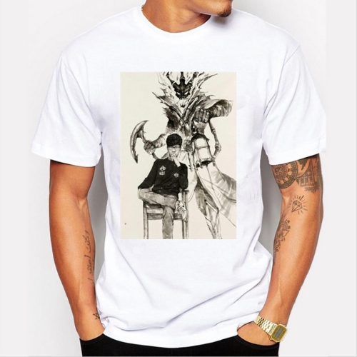 

Clothing Print Pattern Short-sleeved T-shirt for Men, Size: XXL(White)