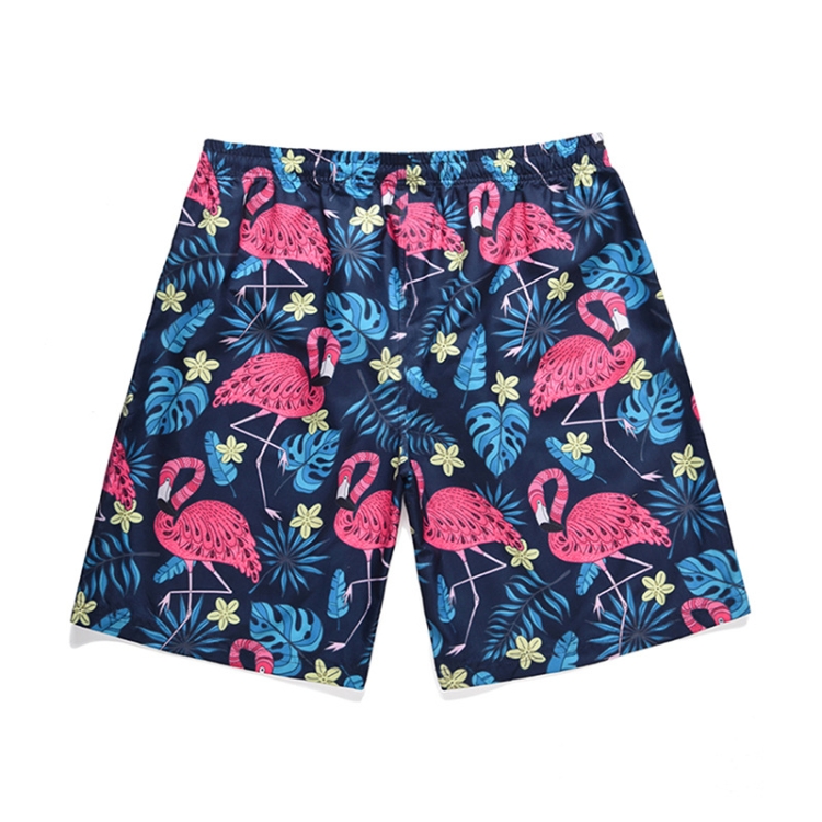 

Boy Leisure Flamingo Print Beach Shorts for Sports, Size: M(Flamingo Print)