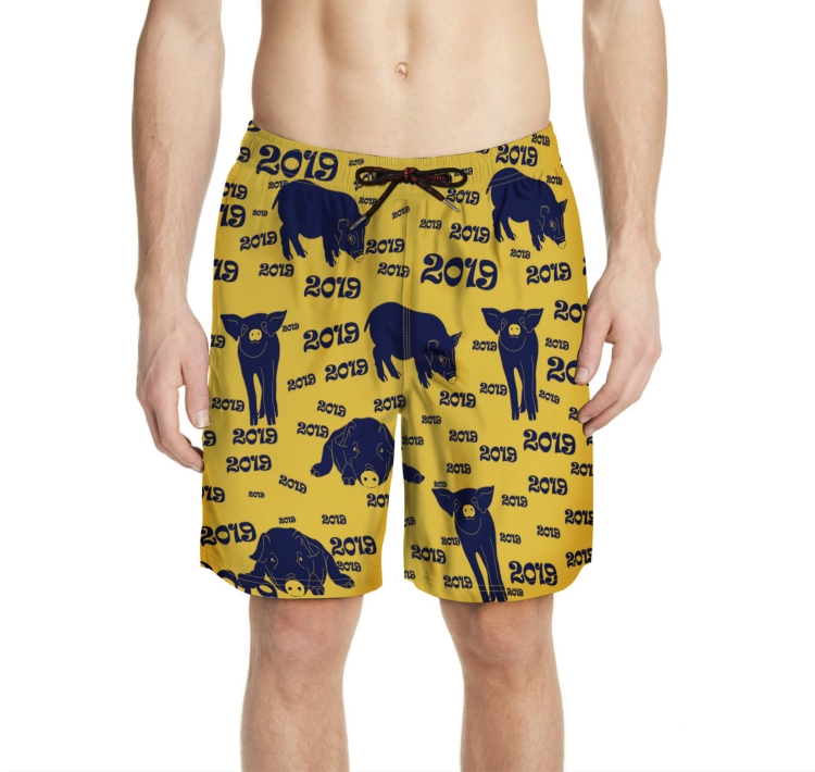 

Summer Men Seaside Holiday Printing Quick Drying Beach Shorts Swimming Pants, Size: M(As Show)