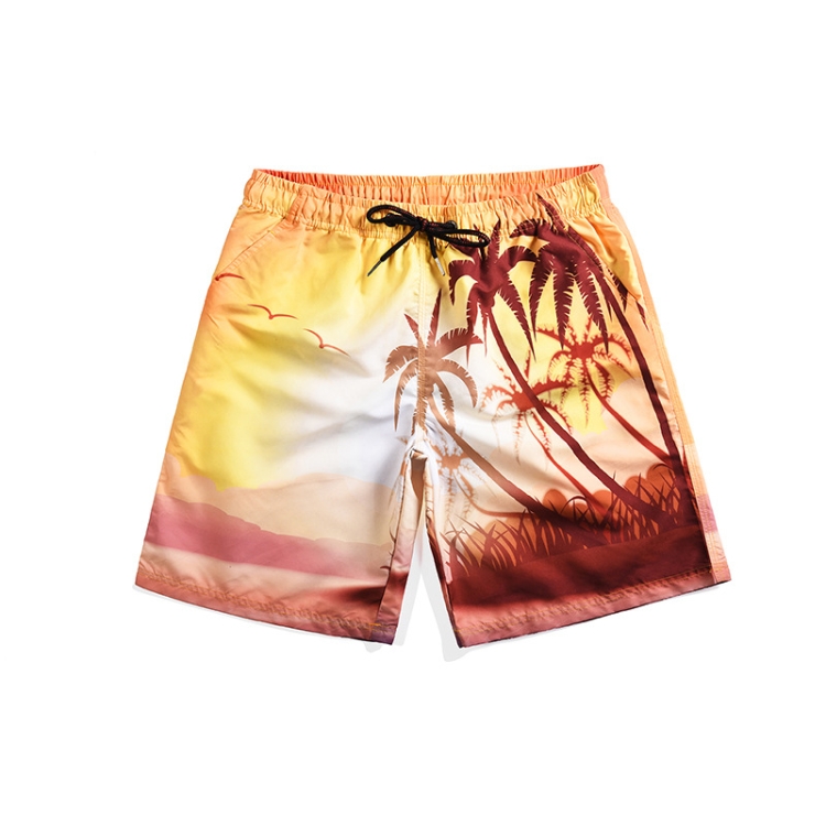 

Casual Men Pants 3D Coconut Forest Style Printing Quick-drying Beach Pants, Size: XXXL(As Show)