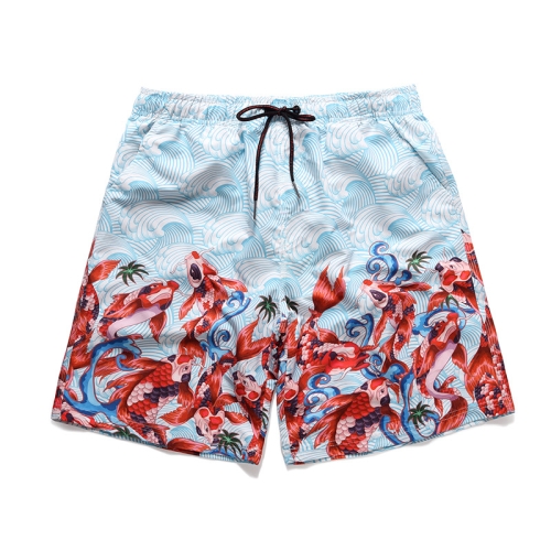 

Summer Quick-drying Squid Yuelongmen Printed Beach Boxer Shorts, Size: XXL(As Show)