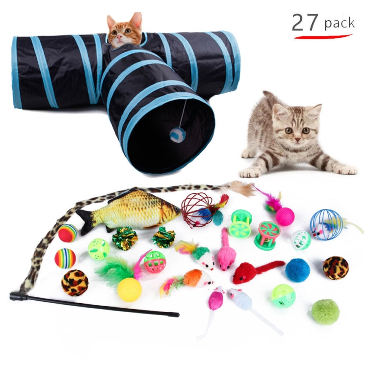 

Pet Cat Toy Set Funny Cat Stick Plush Mouse Combo Toy,Specification: No. 5 Set