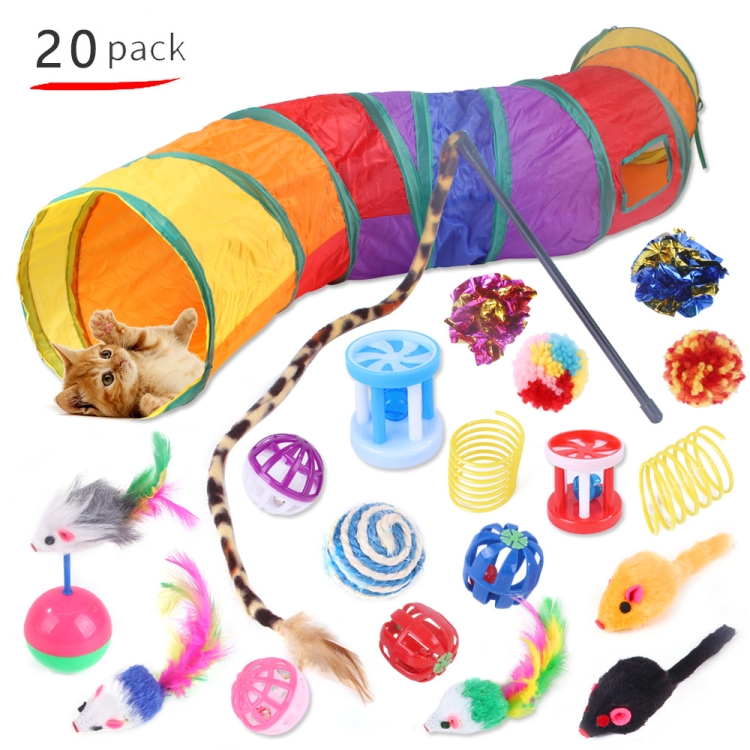 

Pet Cat Toy Set Funny Cat Stick Plush Mouse Combo Toy,Specification: No.13 Set
