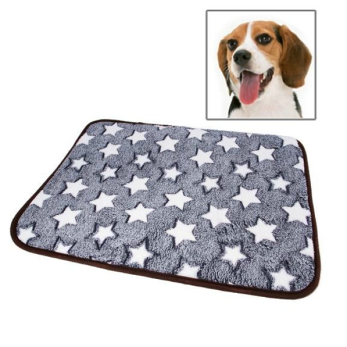 

Pet Double-sided Mat Vine Cushion Kennel Cat Blanket Mat, Specification: L(Grey Star)