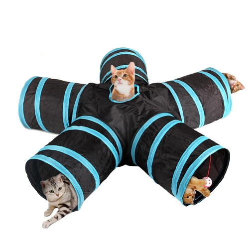 

B18406 Pet Tunnel Cat Five Channels Toy Flask Tent