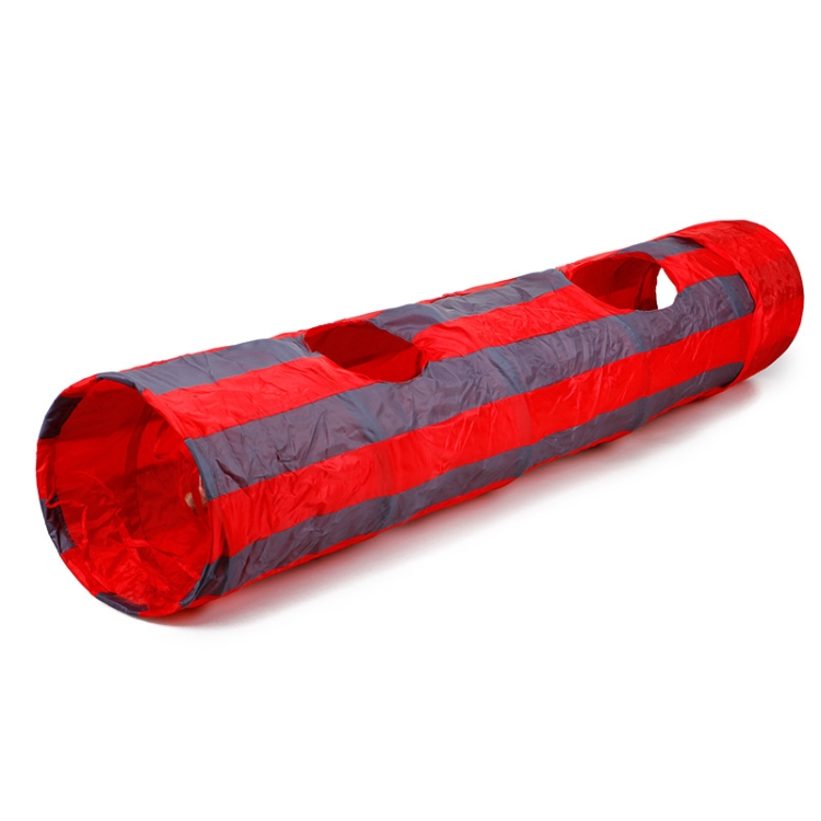 

Foldable Cat Channel Rolling Dragon Environmental Protection Puzzle Pet Toy Cat Tunnel(Red )