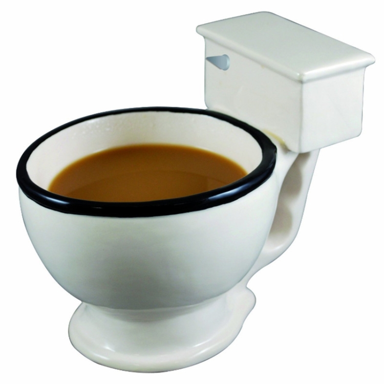

Novelty Toilet Ceramic Mug Coffee Tea Milk Ice Cream Cup with Handle