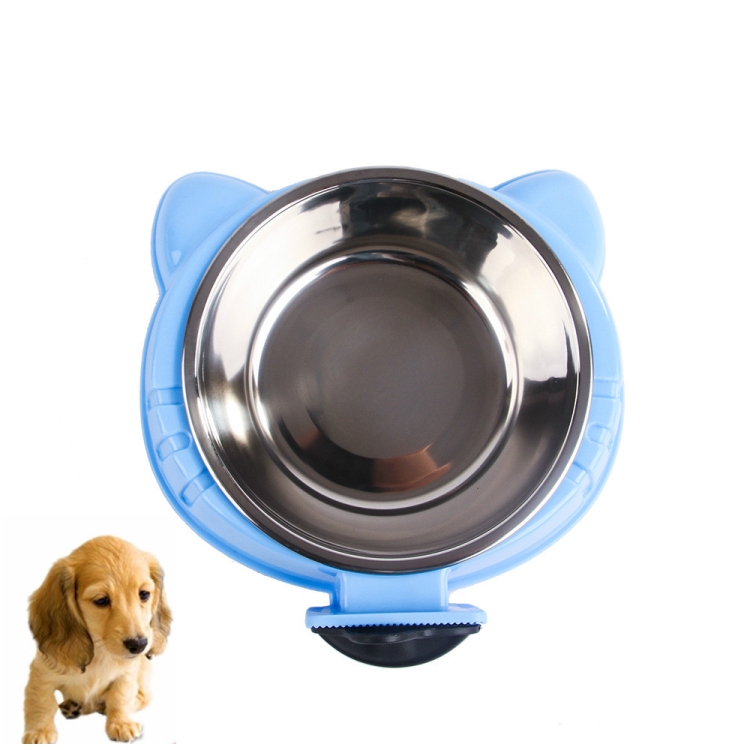 

2 PCS Pet Food Bowl Hanging Dog Bowl Dog Supplies(Blue)