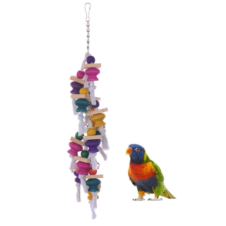

2 PCS Parrot Climbing Ladder Gourd Square Piece Bite Stand Toy