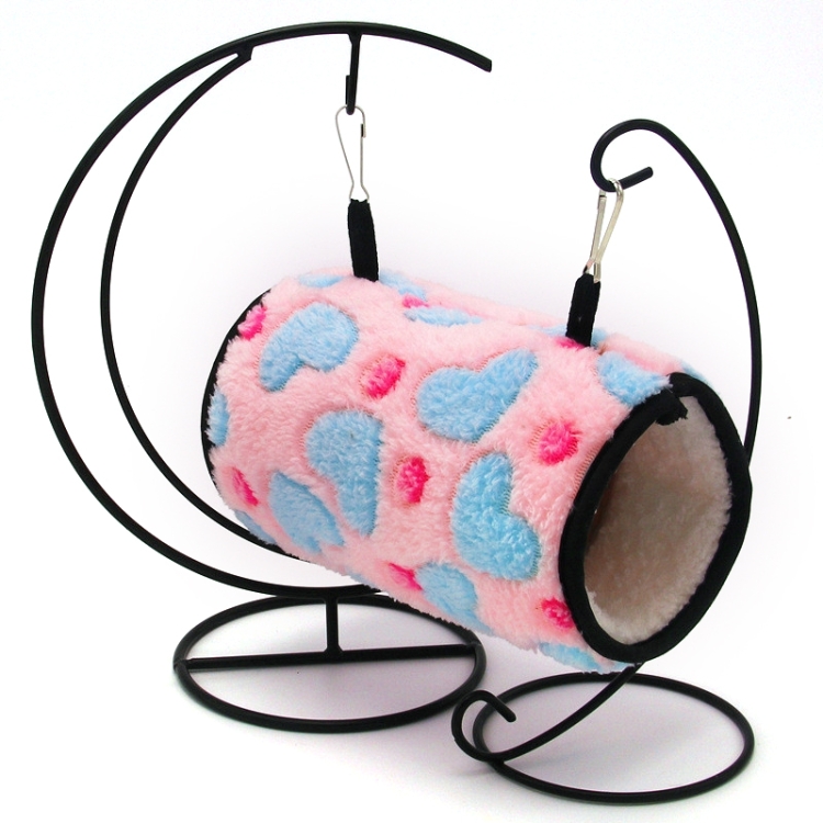 

Small Pet Parrot Hamster Tunnel Nest Thick Warm Cotton Nest, Size:20x13cm(Pink)