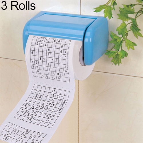 

3 Rolls Creative Sudoku Toilet Paper Roll Paper Facial Tissue