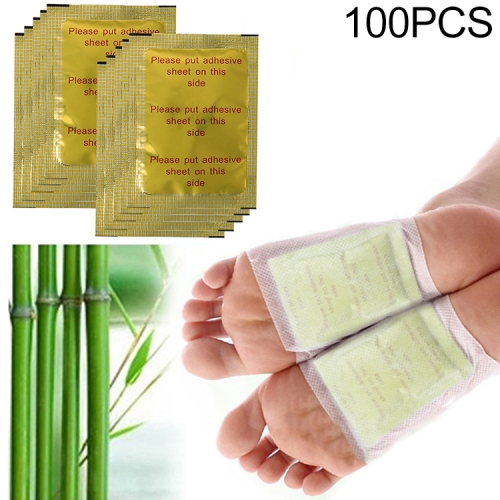 

100 PCS Gold Foil Version Detox Foot Pads Organic Herbal Cleansing Patches