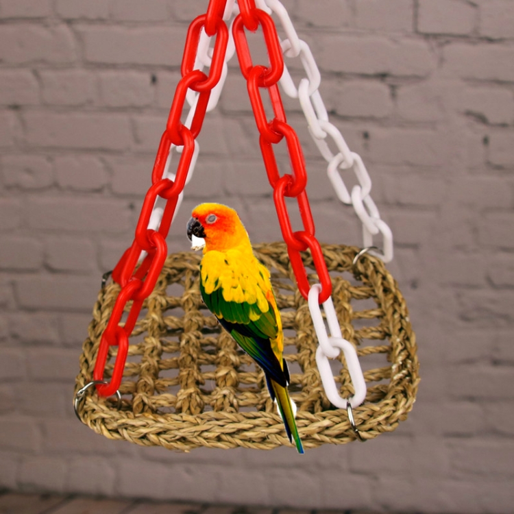 

Manual Bird Parrot Toy Swing Braid Hammock Suspension Bridge, Specification: 30x30cm