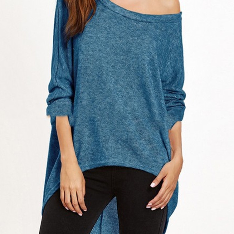 

Loose Large Size Strapless Rabbit Plush t-Shirt Tops, Size: XL(Blue)