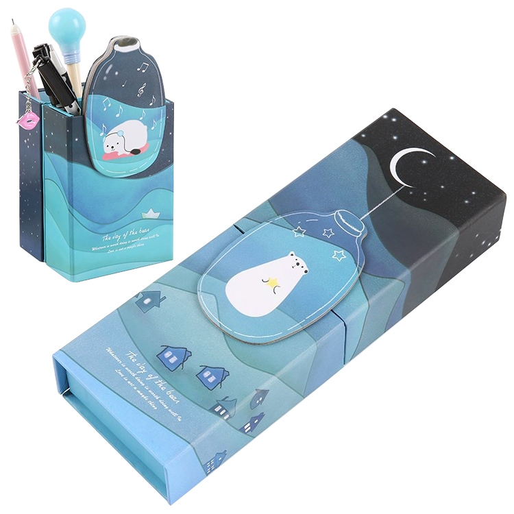 

Creative Starry Sky Simple Multifunctional Folding Pen Holder Pencil Bag School Supplies(Listen to Starry Sky D)