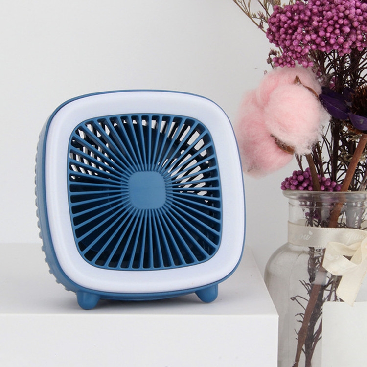 

USB Rechargeable Desktop Fan Multifunctional Handheld Pocket Fan(Blue)