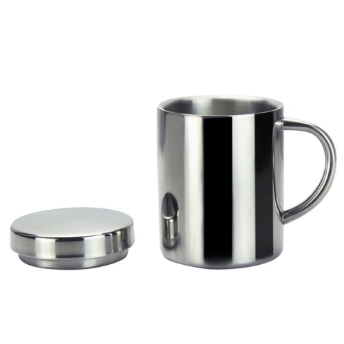 

304 Stainless Steel Double Insulation Coffee Drink Milk Water Mugs Durable Drinking Cup with Lid 400ml