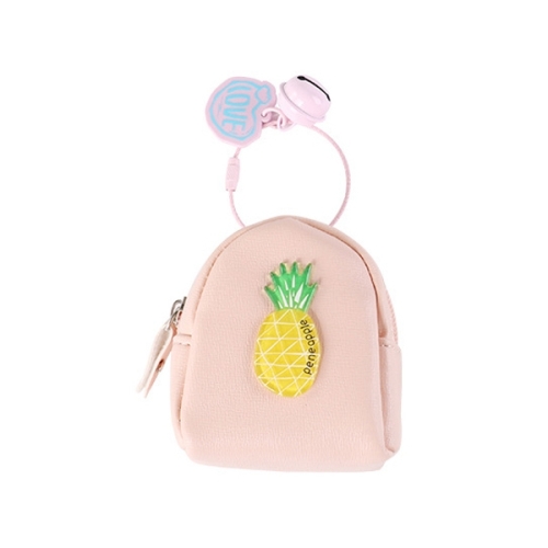 

Cartoon Fruit Series Mini Schoolbag Coin Purse(Pink)
