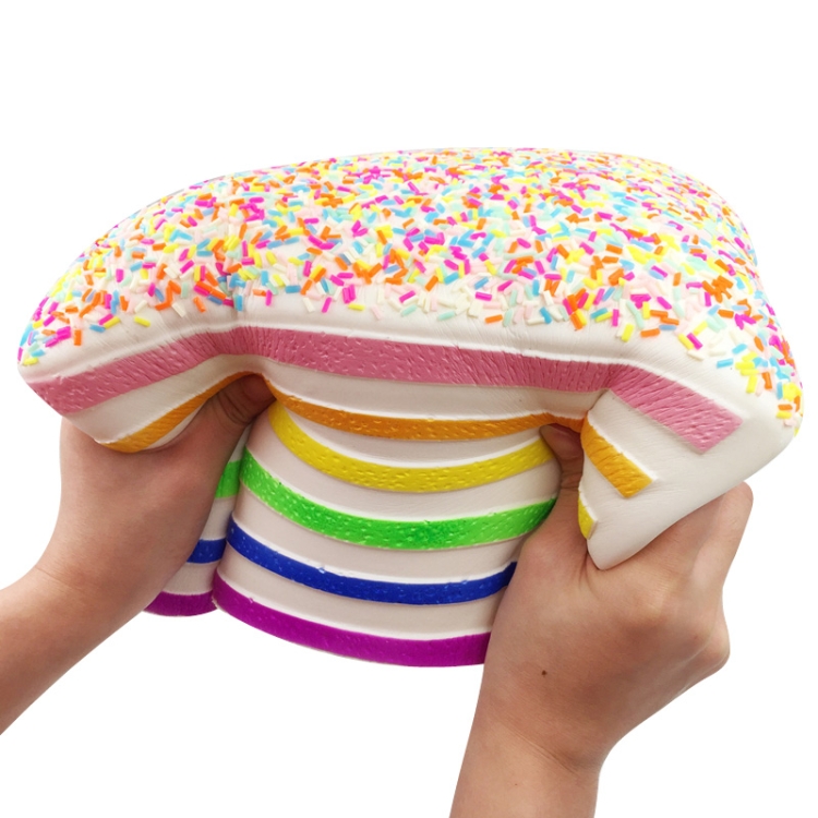 

Jumbo Rainbow Triangle Cake Squeeze Toy Slow Rising Stress Relif Toys for Kids