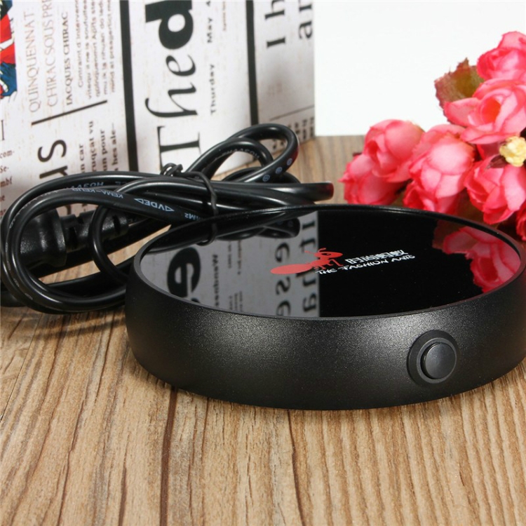 

Portable Electric Heating Coasters Water Heater Thermostat Desktop Coffee Milk Tea Warmer Heater Cup(Black)