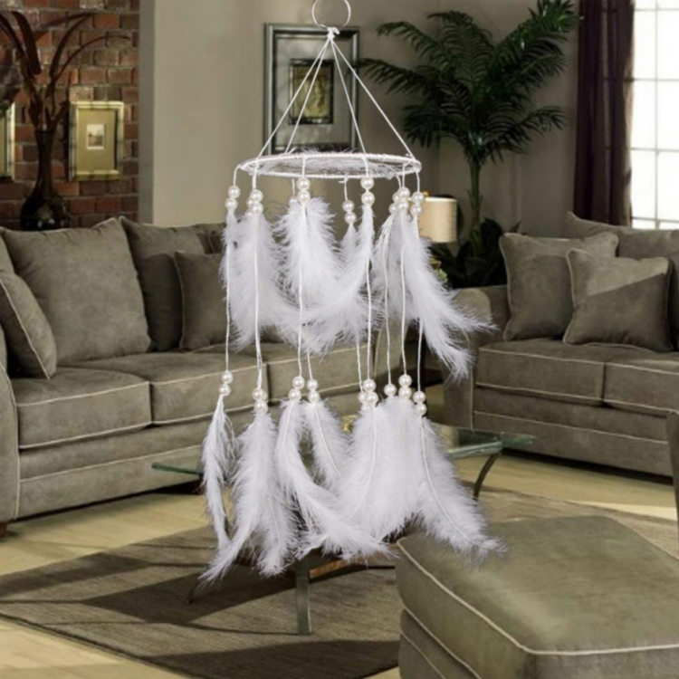 

Creative Feather Lantern Shaped Dream Catcher Home Decoration Pendant