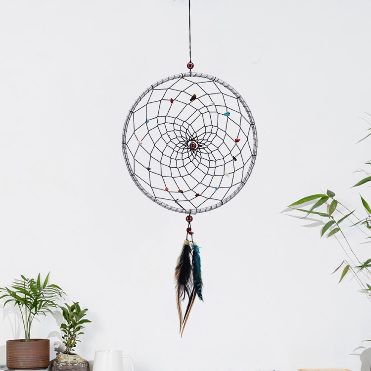 

Single Ring Gravel Feather Dreamcatcher Home Decoration