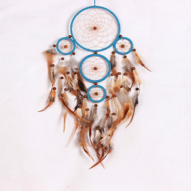 

Five-ring Feather Dream Catcher Home Decoration