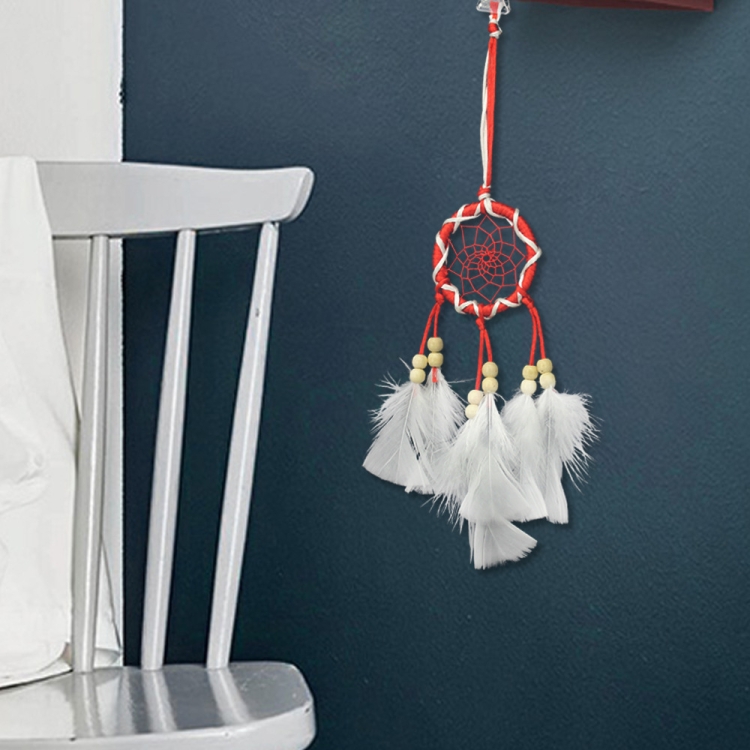 

Mini Single Ring Feather Dreamcatcher Hanging Gift