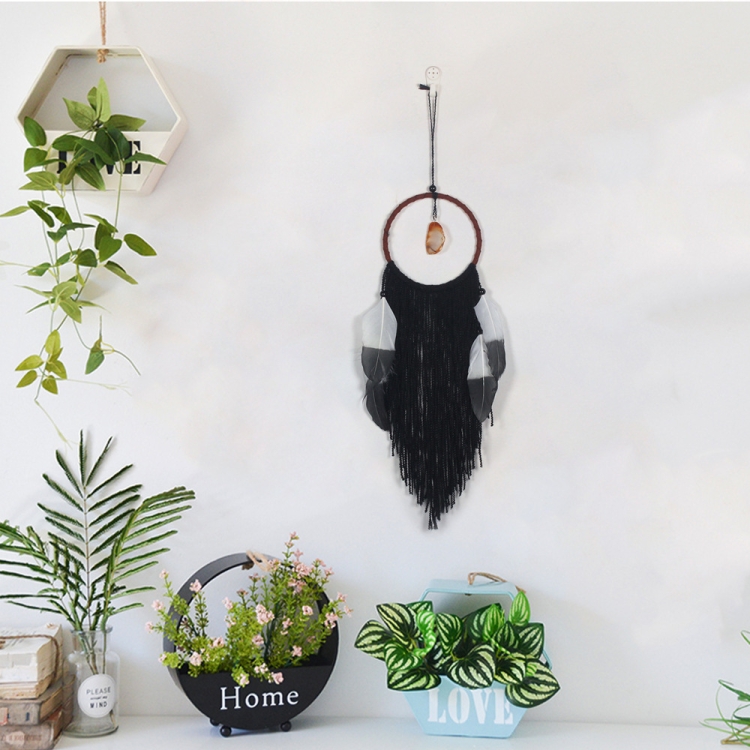 

Creative Lace Hand-woven Crafts Dark Black Dream Catcher Home Car Wall Hanging Decoration
