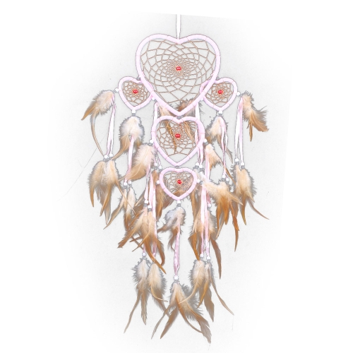

Heart Five Rings Feather Dreamcatcher House Decoration